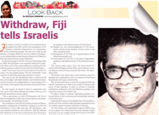 Fiji’s stance on Israel and new embassy stirs revived condemnation Fiji flashback to May 1983