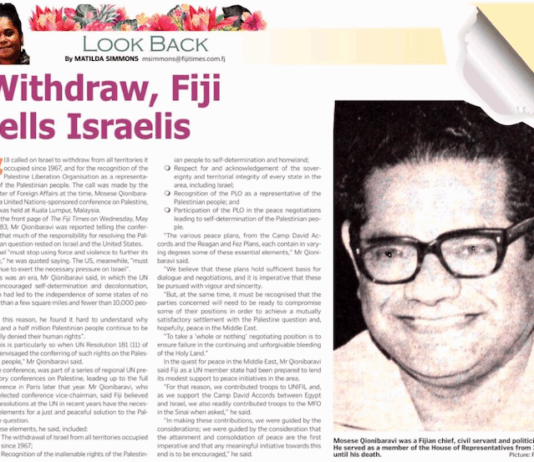 Fiji flashback to May 1983