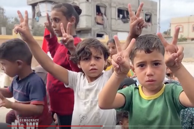 Gaza children DN 680wide Palestinian children celebrate news of the Gaza ceasefire