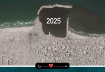 Gaza's "port" area showing the degree of devastation
