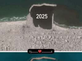 Gaza's "port" area showing the degree of devastation
