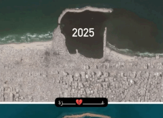 Gaza's "port" area showing the degree of devastation