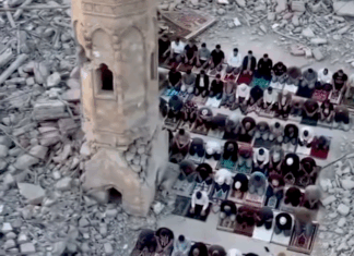 Trump’s ‘annexation ban’ is a ploy to push Israeli normalisation Palestinians perform prayer next to the rubble of a mosque that was destroyed by the Israeli occupation forces during the Gaza genocide
