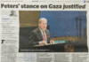 Columnist Matthew Hooton's article justifying Foreign Minister Winston Peters' stance on Palestine