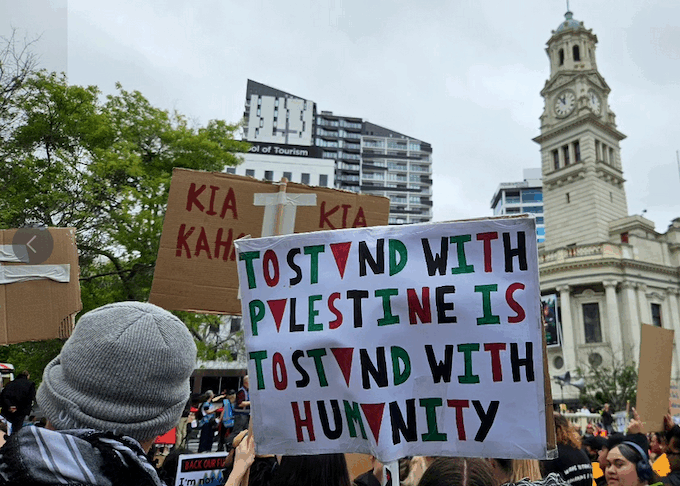 Israel committed to ‘business as usual’ in seeking Gaza gains, says analyst New Zealand pro-Palestinian protesters declare their solidarity with Gaza as a "stand for humanity"