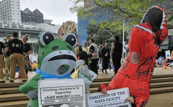 New Zealand pro-Palestine protesters against Israel's genocidal attacks on Gaza