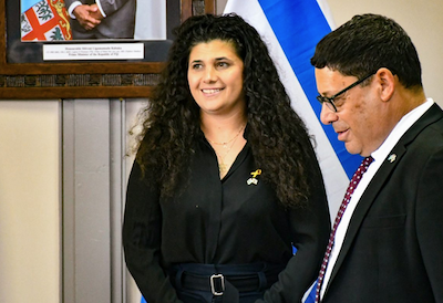 Israeli Deputy Foreign Minister Sharren Haskel (left)