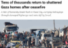 Palestinians, forcibly displaced to the southern part of Gaza by Israel, make their way north