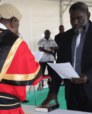 Bougainville President Ishmael Toroama announces the caretaker Bougainville Executive Council (BEC)