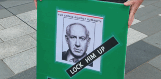 Israeli torture, abuse of Palestinian prisoners, death penalty law – yet NZ remains silent Israeli Prime Minister Benjamin Netanyahu portrayed on a placard at a New Zealand pro-Palestine rally