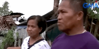 Leonora Tumala shares her frustration after their homes in Daet were crushed by a tree in the typhoon