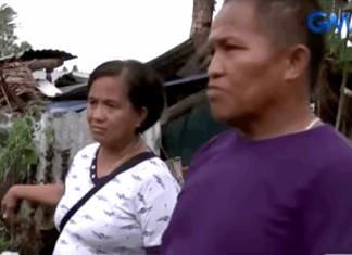 Leonora Tumala shares her frustration after their homes in Daet were crushed by a tree in the typhoon