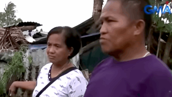 Leonora Tumala shares her frustration after their homes in Daet were crushed by a tree in the typhoon