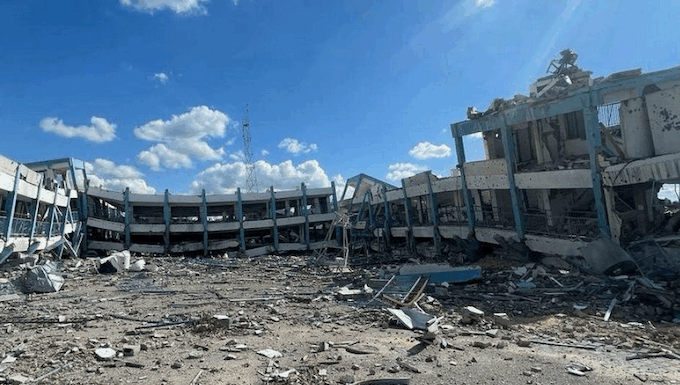 An UNRWA school in Gaza destroyed by Israeli bombing