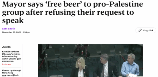 Activists slam Mayor Brown’s ‘free beer’ cavalier response to Palestine genocide issue Auckland Mayor Wayne Brown draws angry response from pro-Palestine advocates