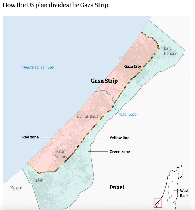 How a US plan envisages Gaza being split into two sections