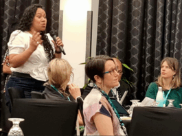 Award-winning TVNZ investigative journalist Indira Stewart speaking at the Pacific Media International conference in Suva, Fiji, in July 2024. Papers from the conference are featured in the inaugural edition of Pacific Media being published today.