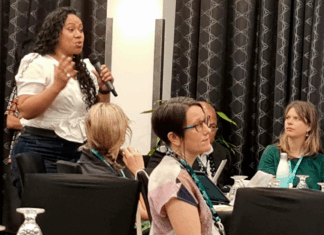 Award-winning TVNZ investigative journalist Indira Stewart speaking at the Pacific Media International conference in Suva, Fiji, in July 2024. Papers from the conference are featured in the inaugural edition of Pacific Media being published today.