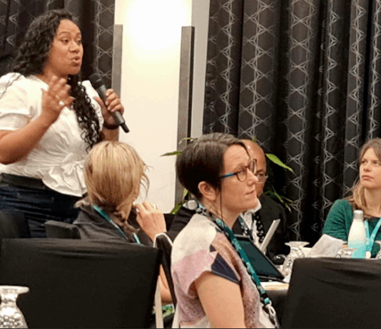 Award-winning TVNZ investigative journalist Indira Stewart speaking at the Pacific Media International conference in Suva, Fiji, in July 2024. Papers from the conference are featured in the inaugural edition of Pacific Media being published today.