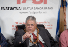 Samoan Prime Minister La'aulialemalietoa Leuatea Schmidt