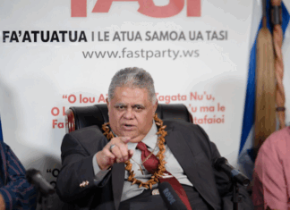 Samoan Prime Minister La'aulialemalietoa Leuatea Schmidt