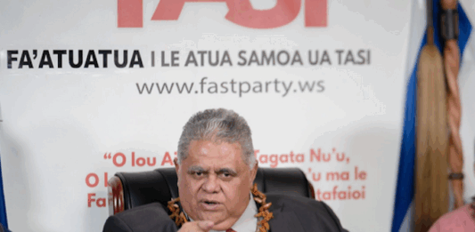 Samoan Prime Minister La'aulialemalietoa Leuatea Schmidt