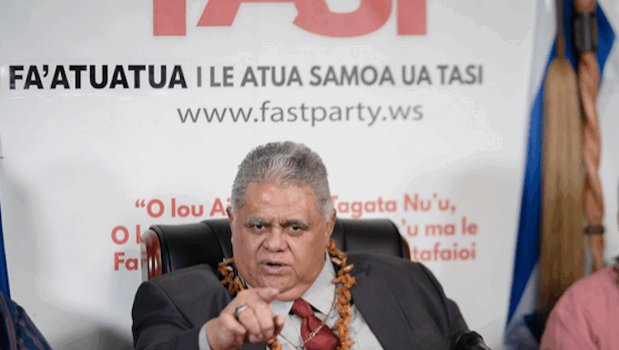 Samoan Prime Minister La'aulialemalietoa Leuatea Schmidt