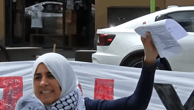 New Zealand backing Israel over two-state solution shows galling weak leadership Palestinian rally MC Lamees Elthiny speaks to a protest rally in Auckland today themed on the "BDS - Boycott Divestments Sanctions" campaign against New Zealand companies alleged to be complicit with Israel's genocide in Gaza