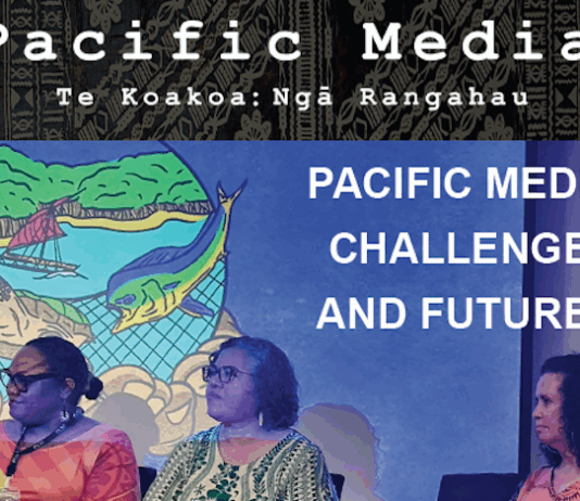 ABC's Fiji correspondent Lice Movono (from left), RNZ Pacific manager Moera Tuilaipa-Taylor and Islands Business editor Samantha Magick speaking during a women empowerment panel at the 2024 Pacific Media International conference