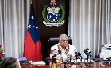 Samoan Prime Minister Laaulialemalietoa Leuatea Schmidt