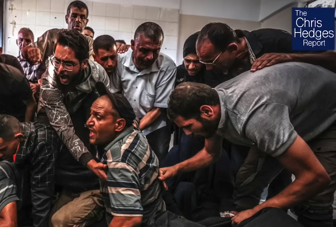 Palestinians mourn CH 680wide Palestinians mourn their relatives who were killed by the Israeli military in air strikes in spite of the Gaza ceasefire on 19 October 2025