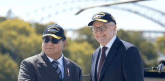 President Prabowo and Prime Minister Anthony Albanese sign an Australia–Indonesia Security Treaty on board HMAS Canberra