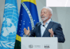 Brazil’s President Luiz Inácio Lula da Silva speaking at the opening of COP30, yesterday