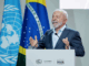 Brazil’s President Luiz Inácio Lula da Silva speaking at the opening of COP30, yesterday