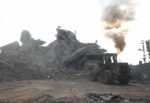 Gaza ‘ceasefire’ simply means that Israel can do whatever it wants. We can’t. Palestinians clear rubble to search for survivors in a Gaza house