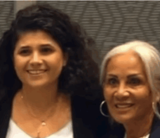 Israeli Deputy Foreign Minister Sharren Haskel (left) with Destiny Church's Hannah Tamaki in Auckland