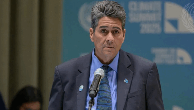 Surangel S. Whipps Jr addressing the Climate Summit 2025