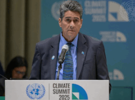 Palau's Surangel S. Whipps Jr addresses the Climate Summit 2025, a high-Level special event on Climate Action, at COP30 in Brazil