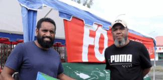 USTKE and other inter-union members met French Overseas Minister Naïma Moutchou on her visit to Camp Est prison in Nouméa