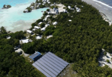 Drone footage of Atafu, a low-lying motu of Tokelau