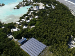 Drone footage of Atafu, a low-lying motu of Tokelau