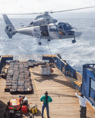 4.87 tonnes of cocaine seized in French Polynesian waters – bound for Australia The cocaine was being transported on a ship sailing under Togo's flag