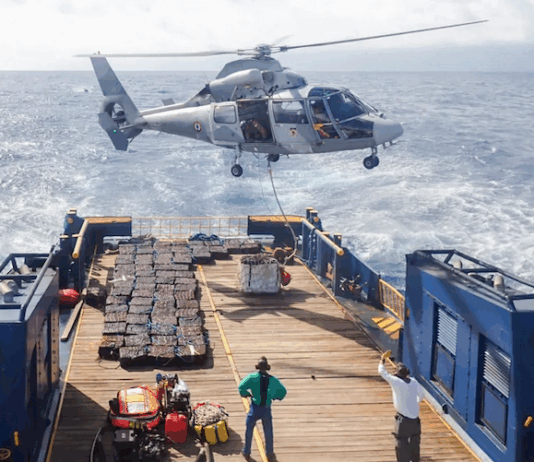 The cocaine was being transported on a ship sailing under Togo's flag