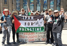 Peace activists at a recent protest for Palestine in Naarm/Melbourne