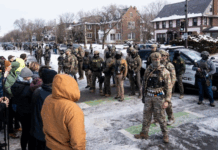 ICE agents in Minneapolis after the shooting of Renee Good last week