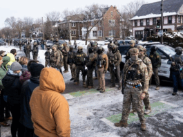 ICE agents in Minneapolis after the shooting of Renee Good last week