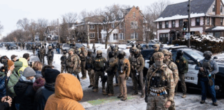 ICE agents in Minneapolis after the shooting of Renee Good last week