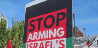 An Australian protest rally and march on the South Australian Parliament