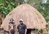 The author, Laurens Ikinia, with a well-preserved mummy from the Hubula tribe in Wamena