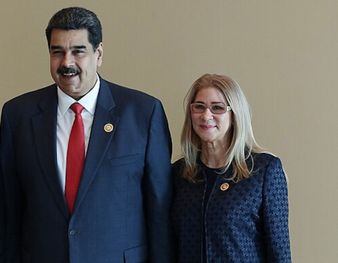 Nicolás Maduro and Cilia Flores